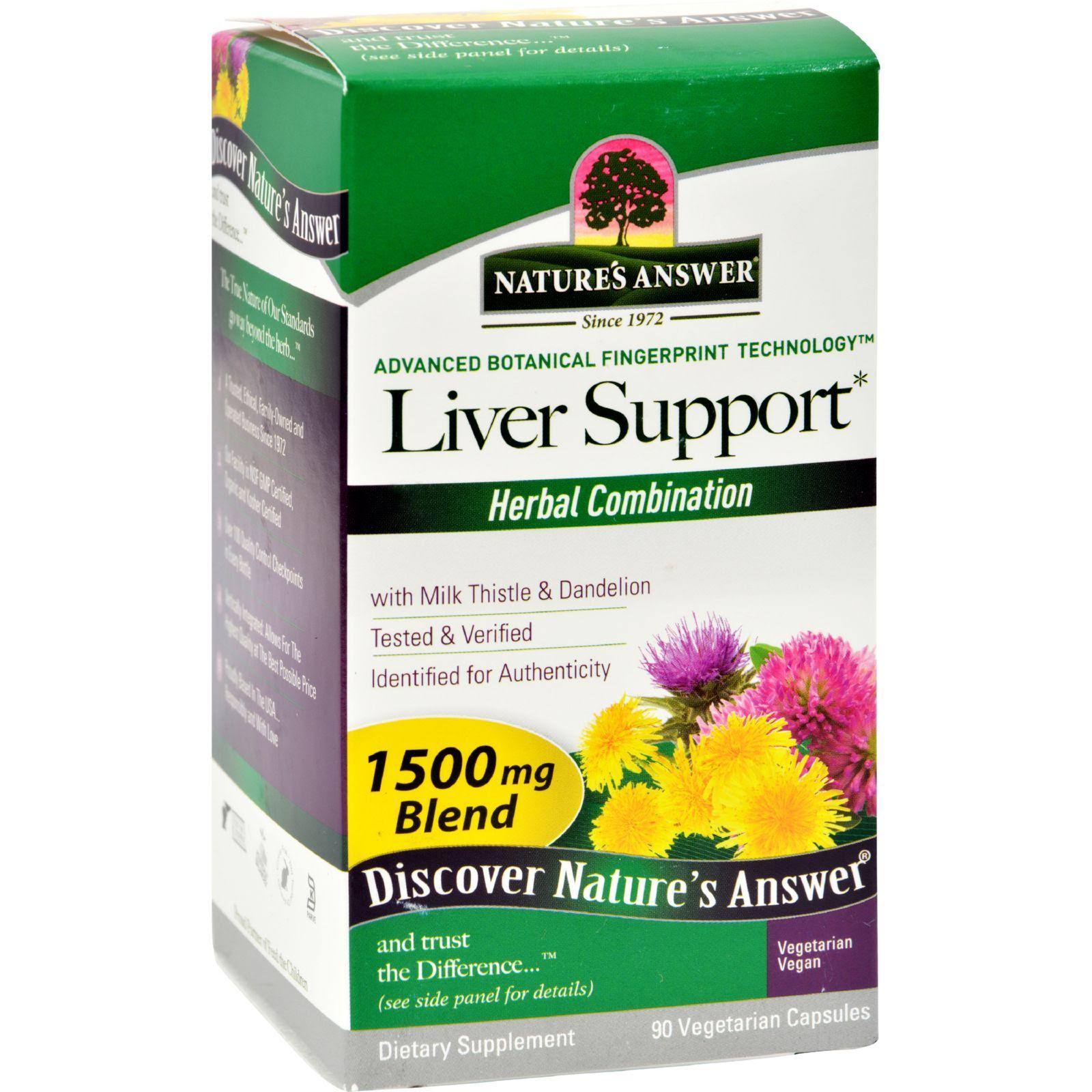 Nature's Answer Liver Support Supplement - 1500mg, 90 Vegetarian Capsules