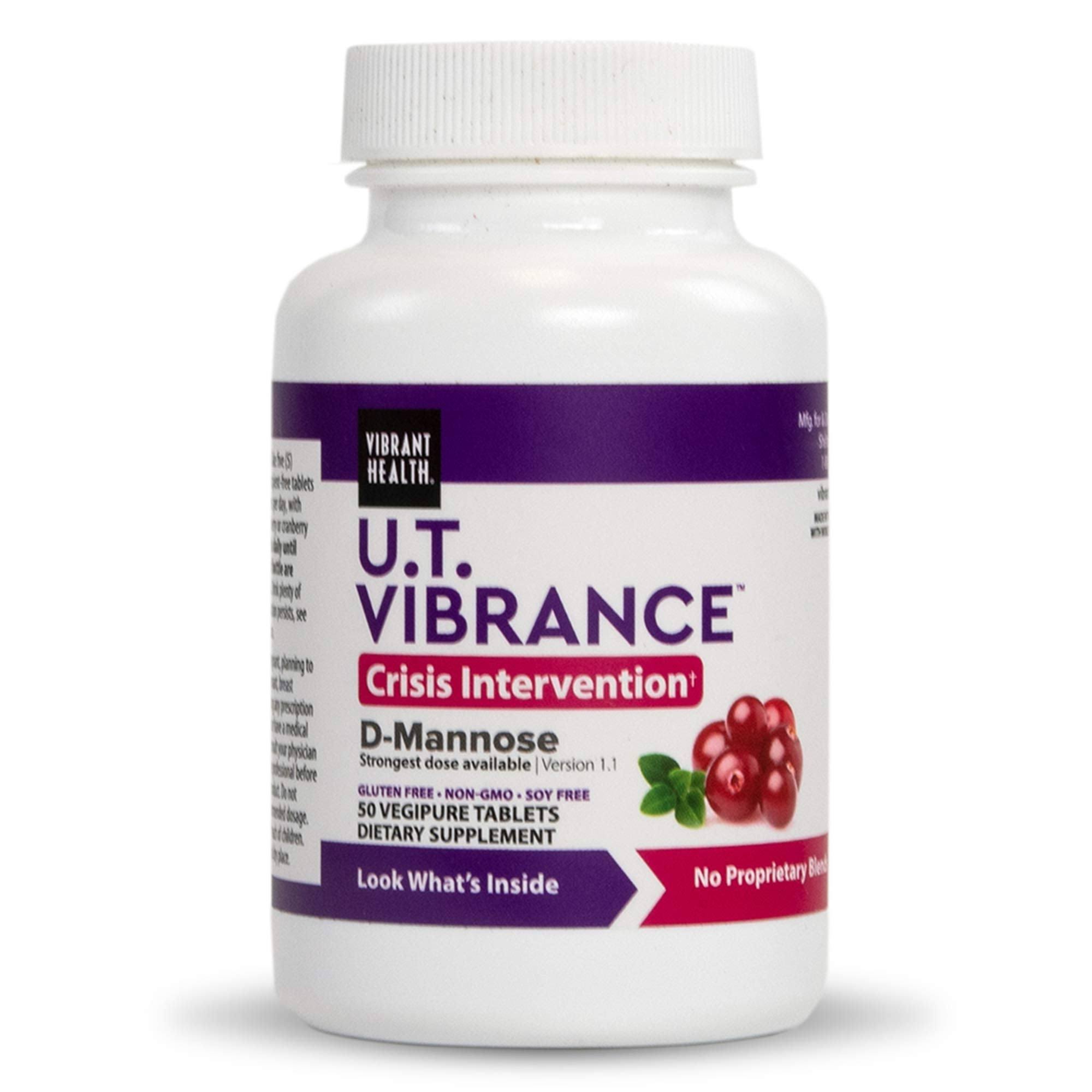 Mannose & Botanicals U.T. Vibrance Crisis Intervention Fomula Dietary Supplement - 50 Tablets