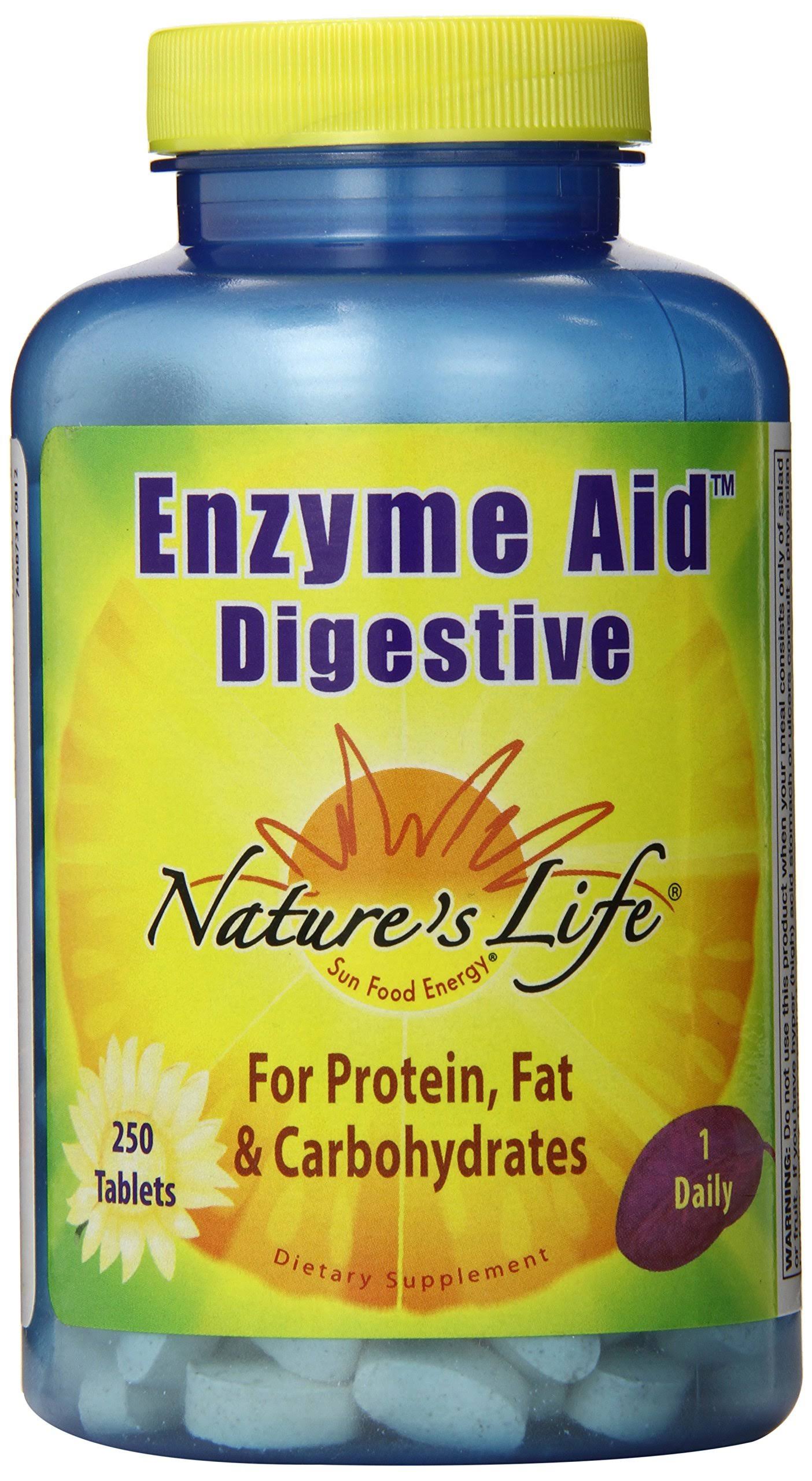 Nature's Life Enzyme Aid Digestive Food Supplement - 250 Tablets