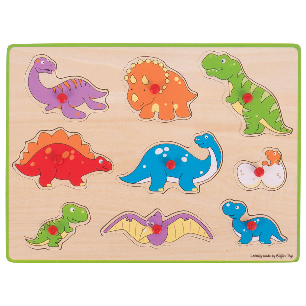 Bigjigs Toys Chunky Lift Out Puzzle - Dinosaurs