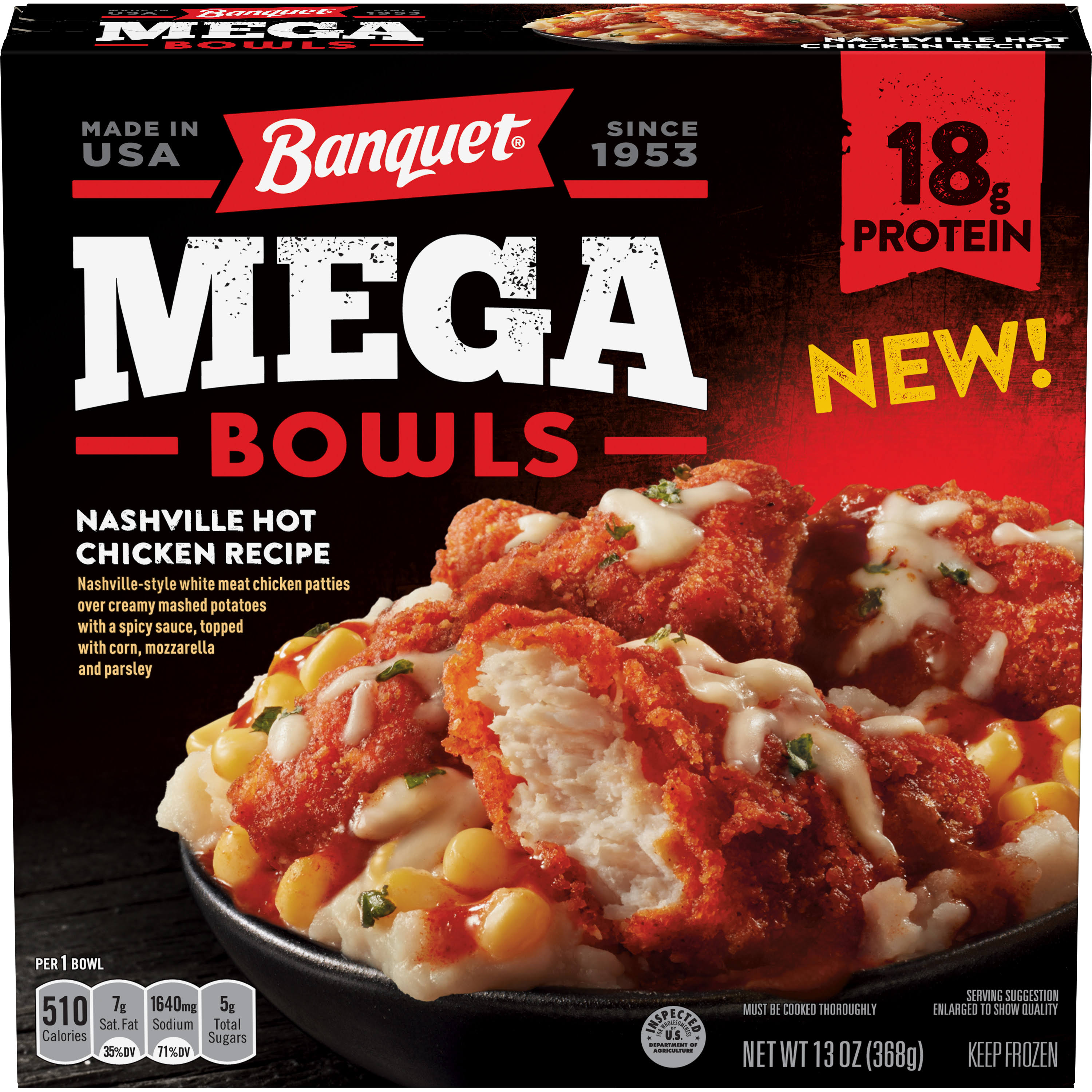 Banquet Mega Bowls, Nashville Hot Chicken Recipe - 13 oz