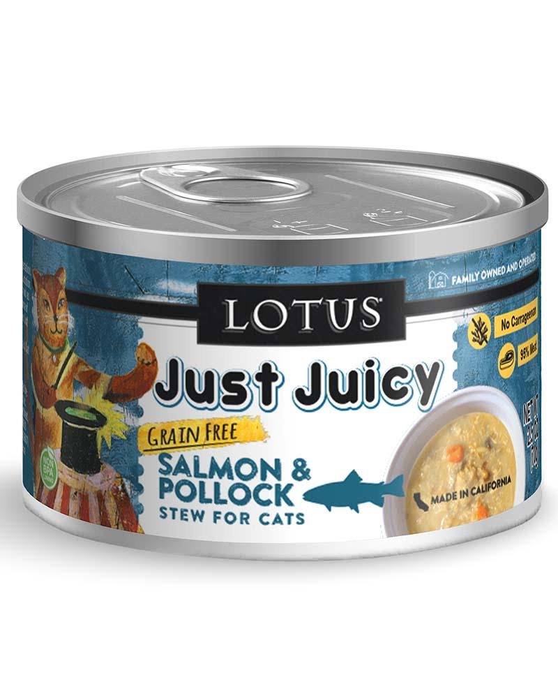 Lotus Just Juicy Salmon & Pollock Stew Cat Food - 2.5oz