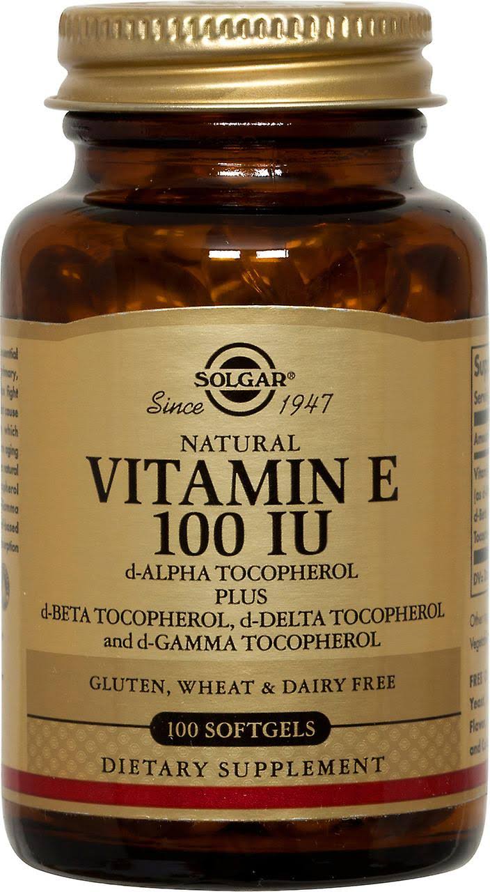 Solgar Vitamin E 100 IU Dietary Supplement - 100 Softgels