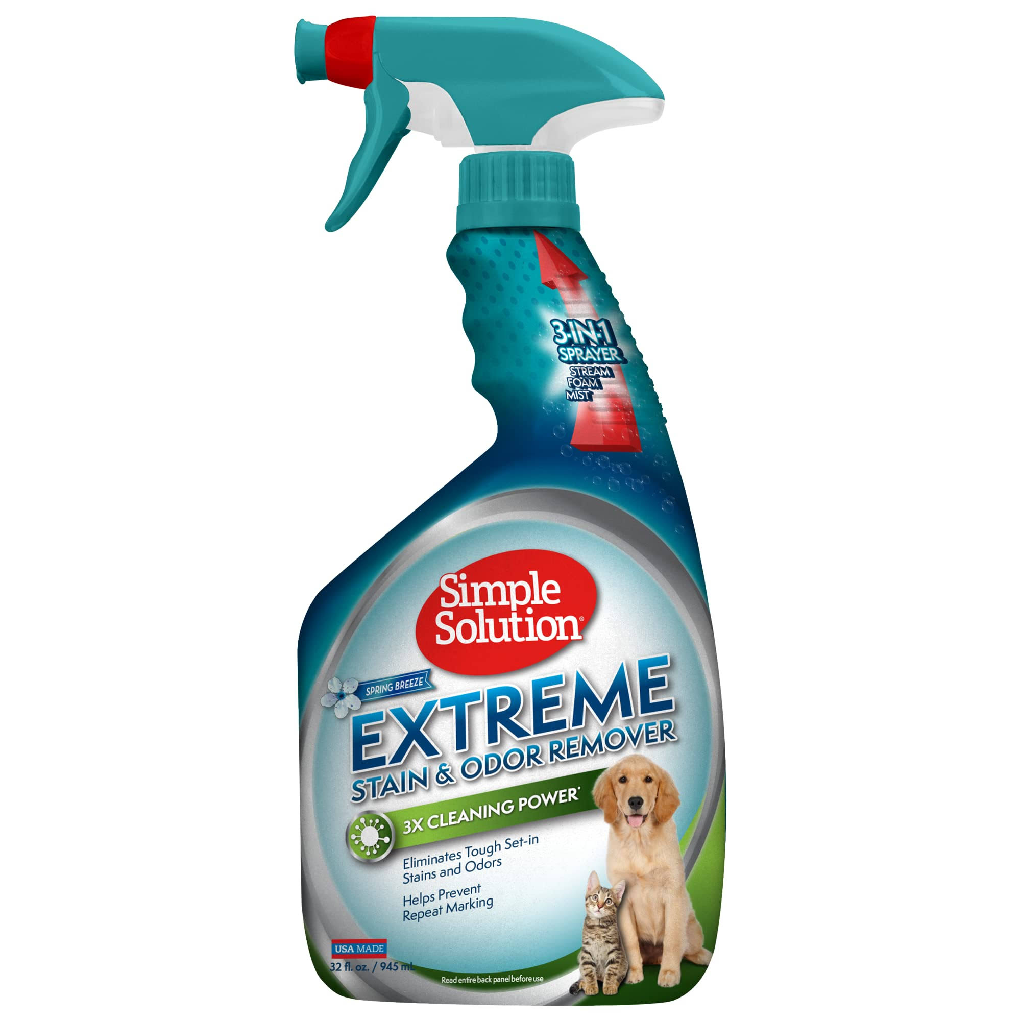 Simple Solution Extreme Spring Breeze Stain and Odor Remover Spray - 32oz