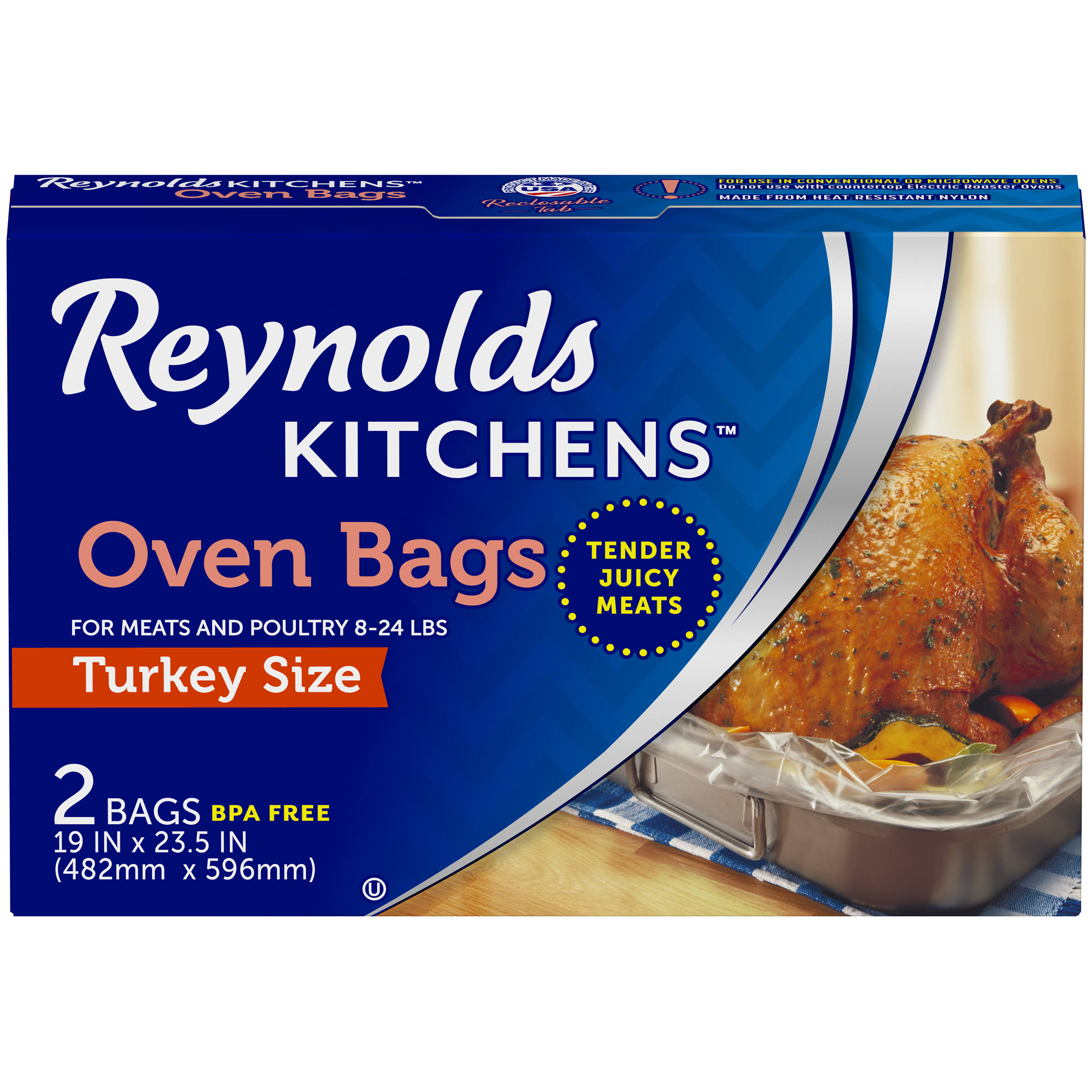 Reynolds Oven Bags - 482mm x 596mm, 2 Bags