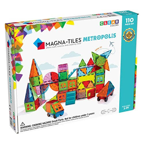 Magna-Tiles Metropolis 110 Piece Set - 3D Magnetic Building Tiles