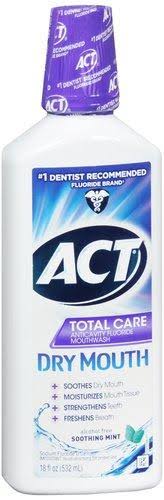 ACT Total Care Dry Mouth Anticavity Mouthwash - Soothing Mint, 18oz