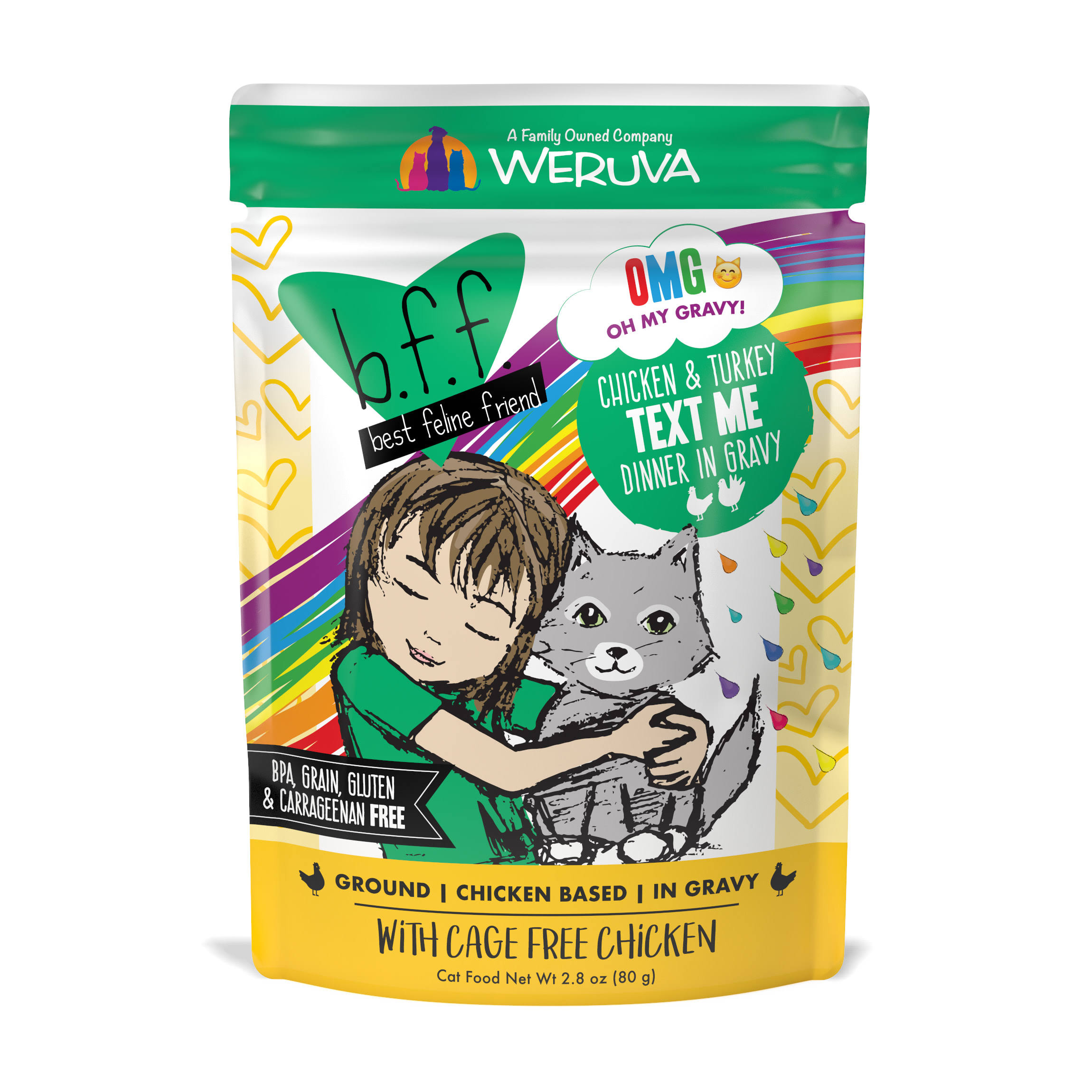 BFF Cat OMG Text Me Chicken 3 oz. Pouch