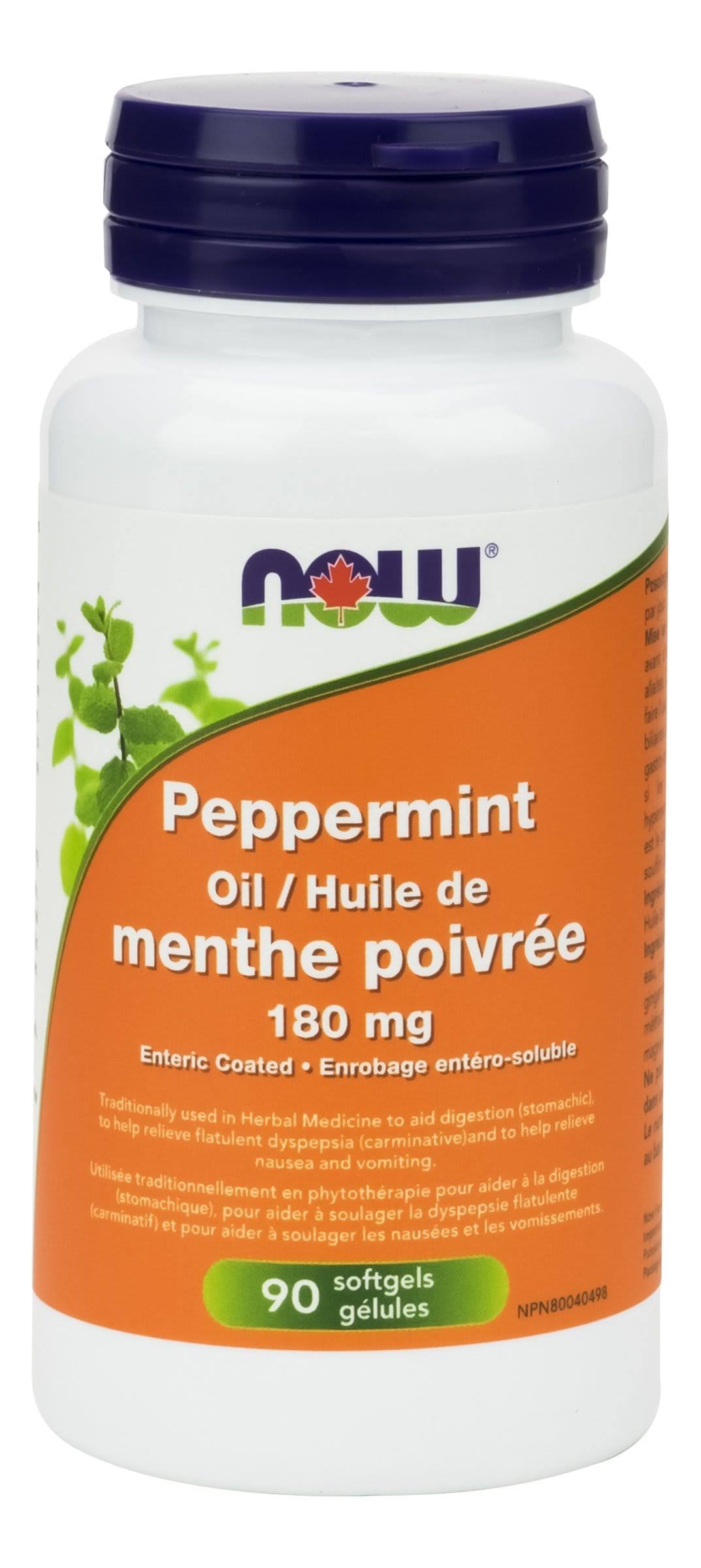 Now Foods Peppermint Oil Gels - 90ct, 180mg