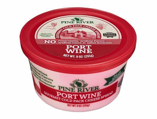 Pine River Natural Port Wine Cheese Spread - 9oz
