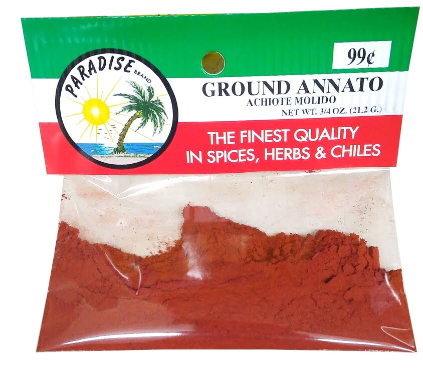 • Spices & Bake Seasoning,Spices Herbs Paradise Ground Annato 3/4 oz