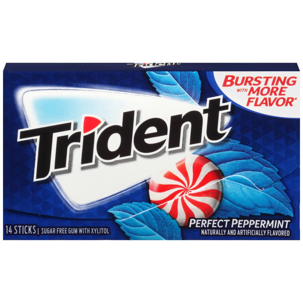 Trident Perfect Peppermint Sugar Free Gum - 14 Count - Handy Market - Delivered by Mercato