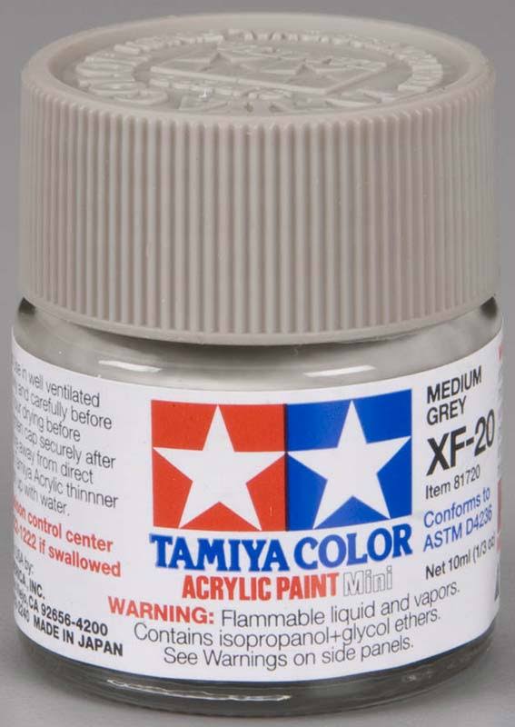 Tamiya Xf20 Acrylic Model Paint - Medium Grey