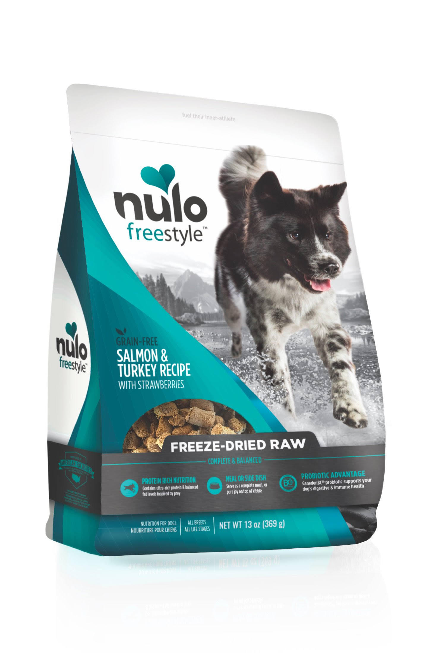 Nulo Freestyle Grain Free Salmon & Turkey with Strawberries Freeze-Dried Raw Dog Food 5 oz