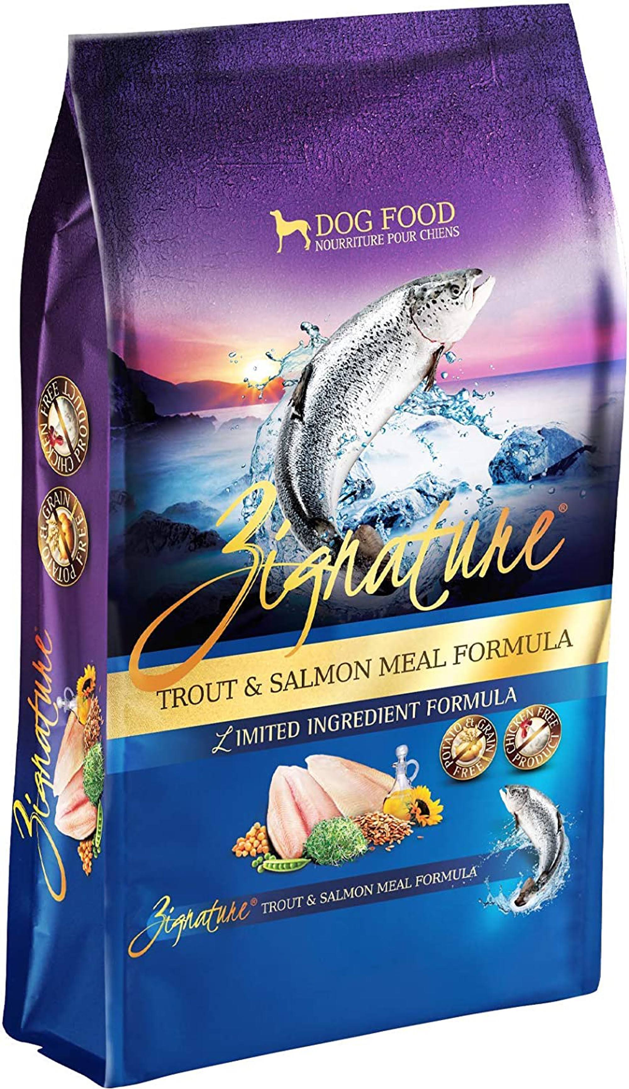 Zignature Trout & Salmon Formula Dry Dog Food 4 lbs