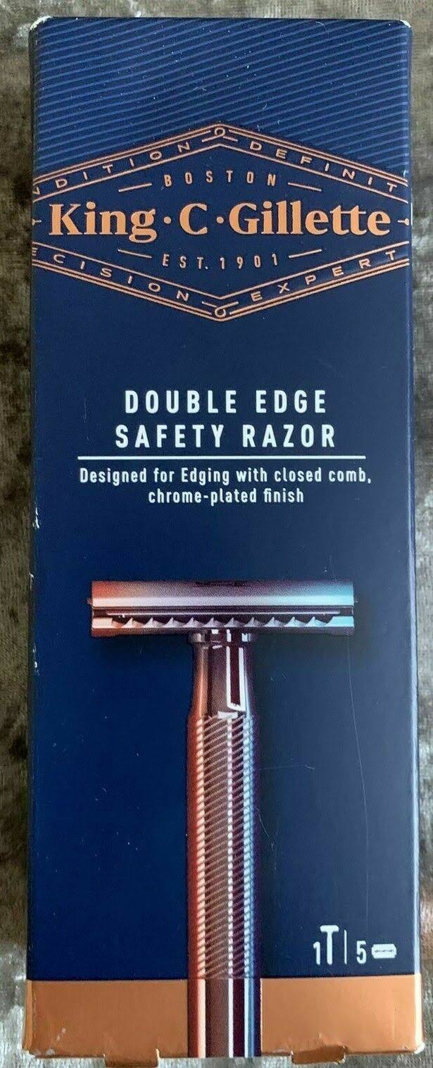 King C Gillette Double Edge Razor & 5 Blades