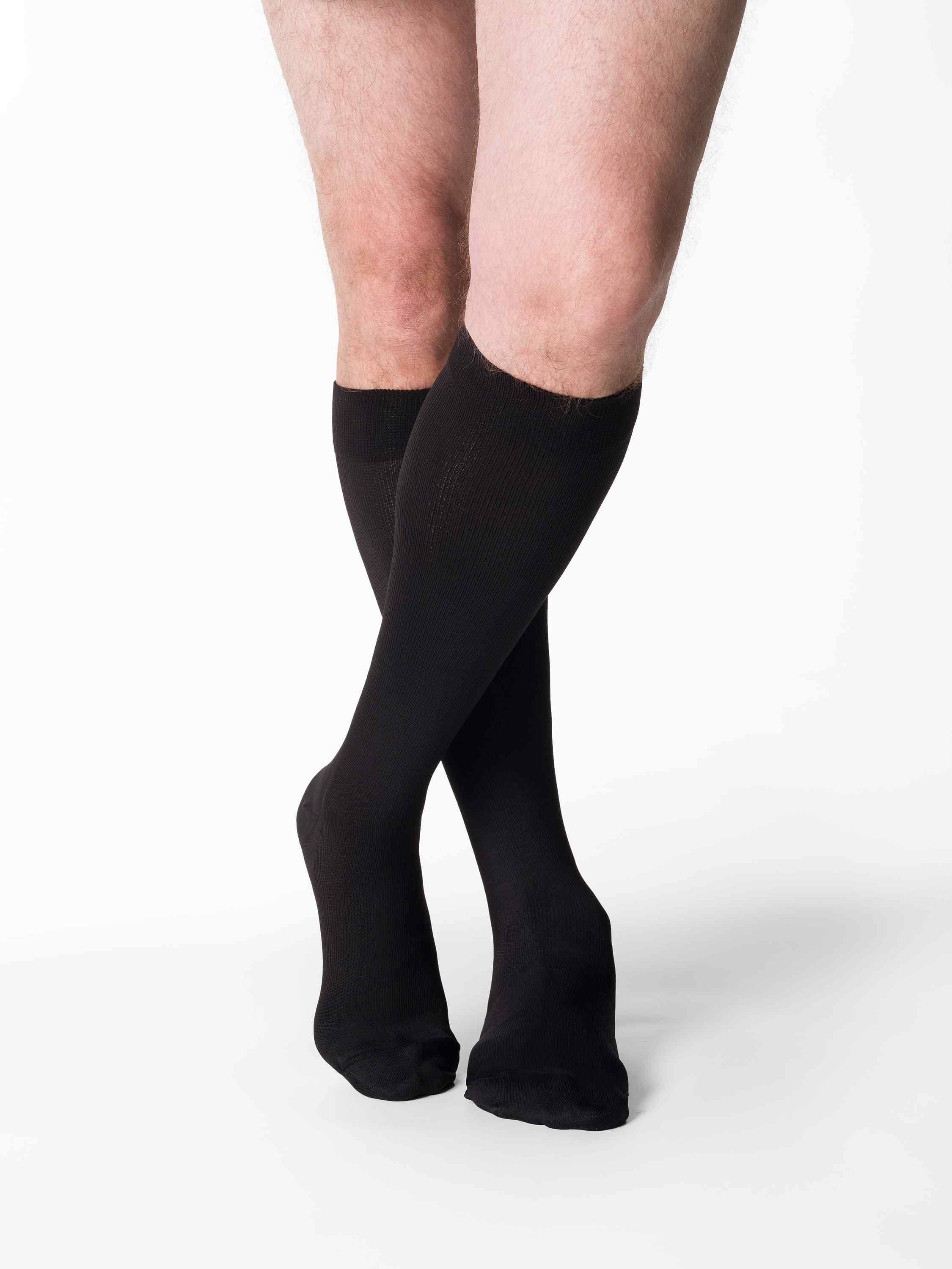 Sigvaris Microfiber Men's Knee High 30-40 mmHg / ML / Black