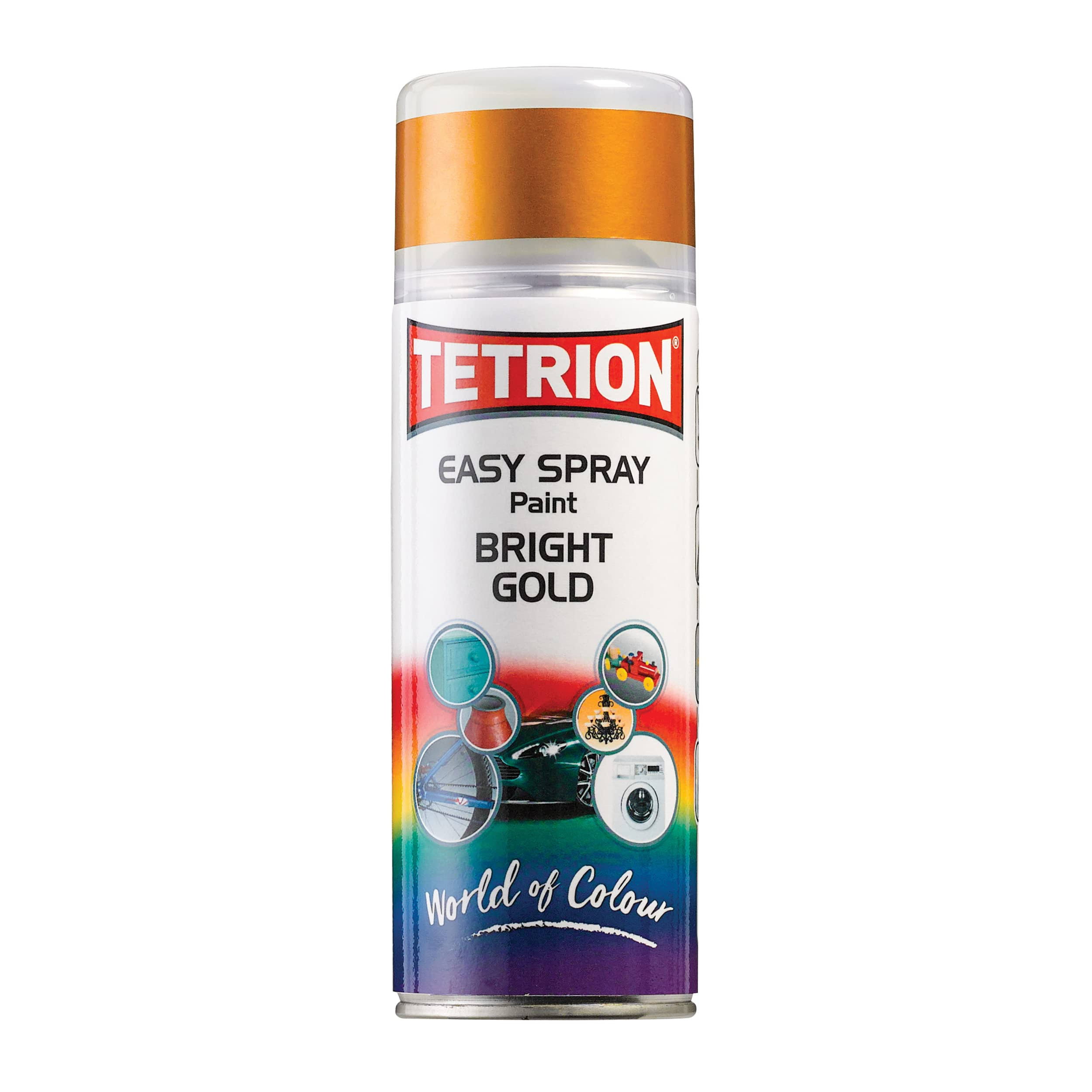 Tetrosyl Easy Spray All Purpose Paint - Bright Gold, 400ml