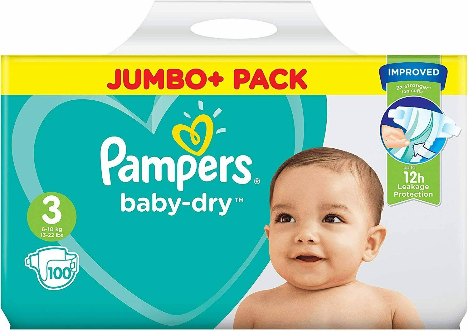 Pampers Baby Dry Size 8 Nappies 52 Pack