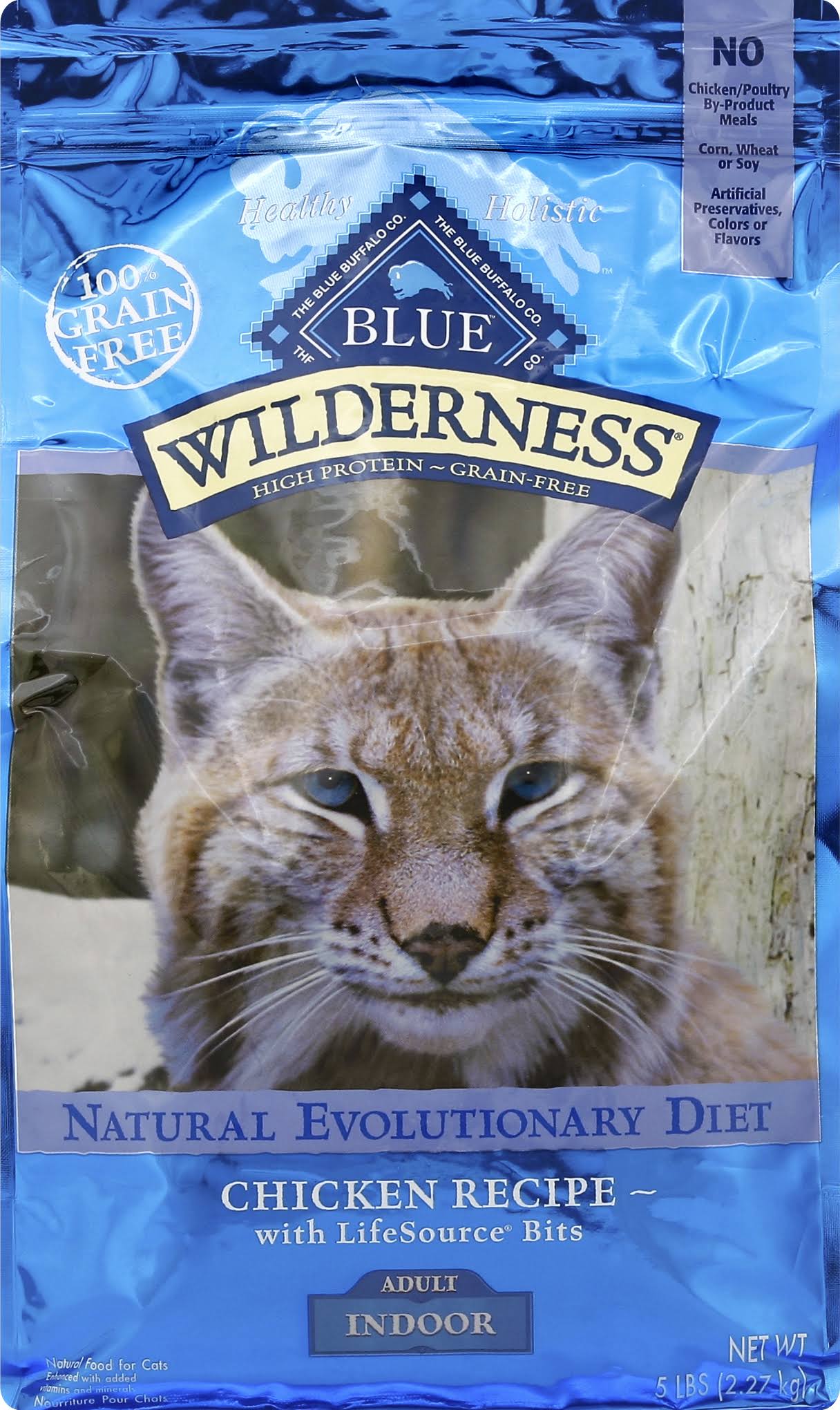 Blue Buffalo Wilderness Adult Indoor Cat Dry Food - Chicken, 5lb