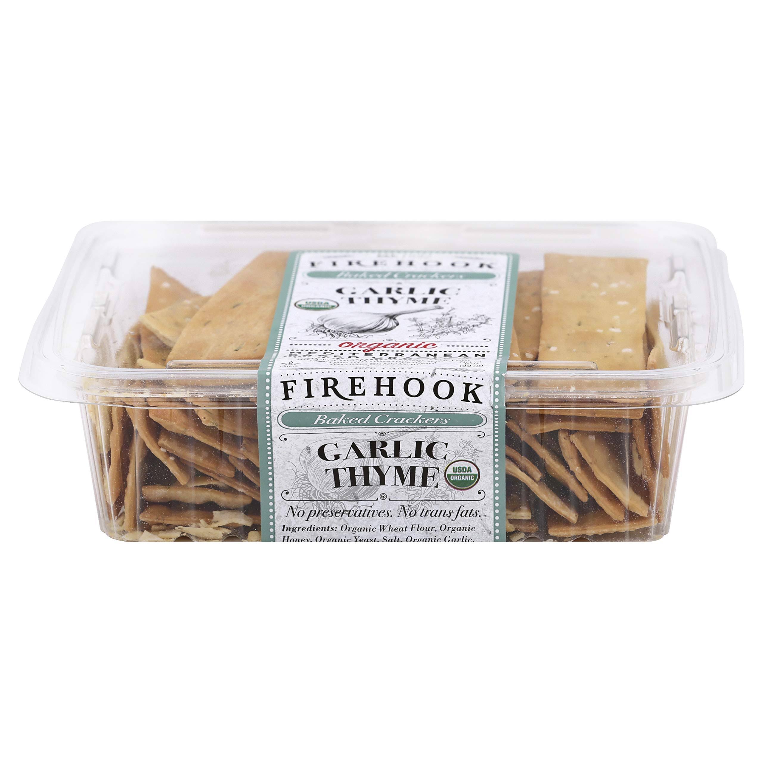 Firehook All Natural Artisan Baked Crackers - Garlic & Thyme, 7 Oz