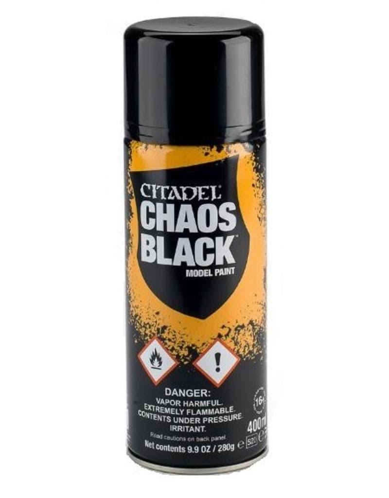 Games Workshop Citadel Paint: Spray 400ml Chaos Black
