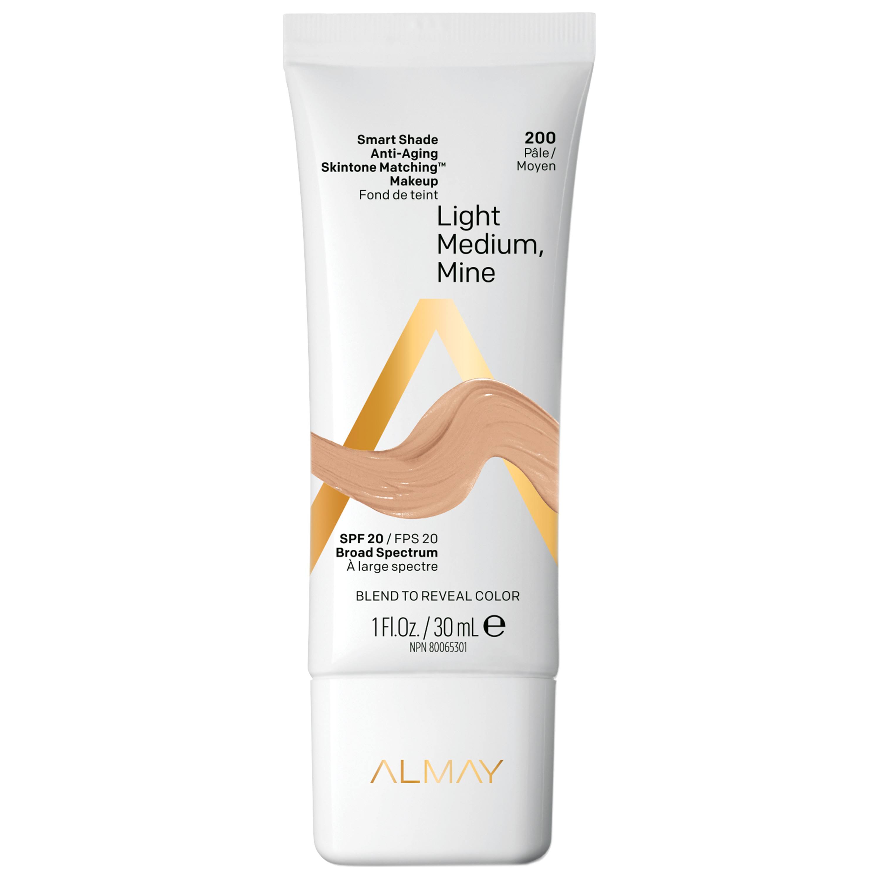 Almay Smart Shade Anti-Ageing Skintone Matching Makeup - 200 Light/Medium, 30ml