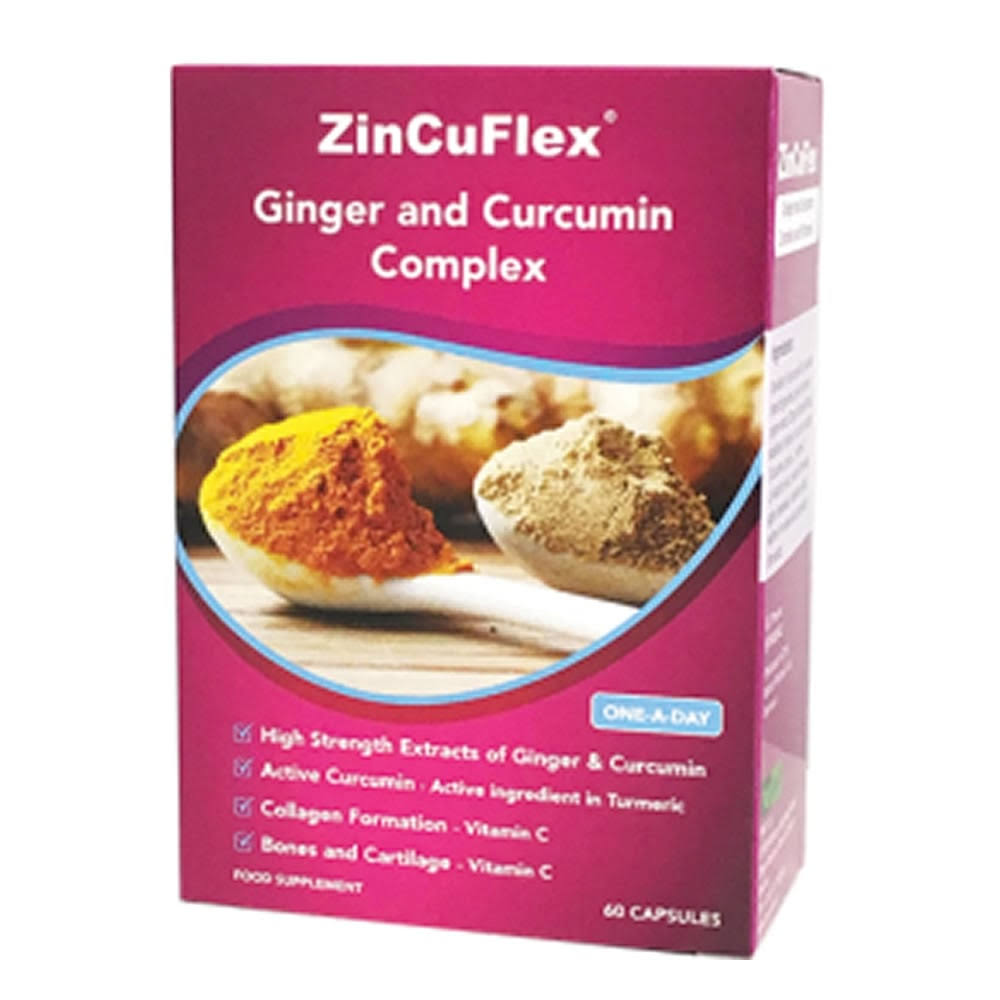 ZinCuFlex Ginger & Curcumin Complex - 60 Capsules