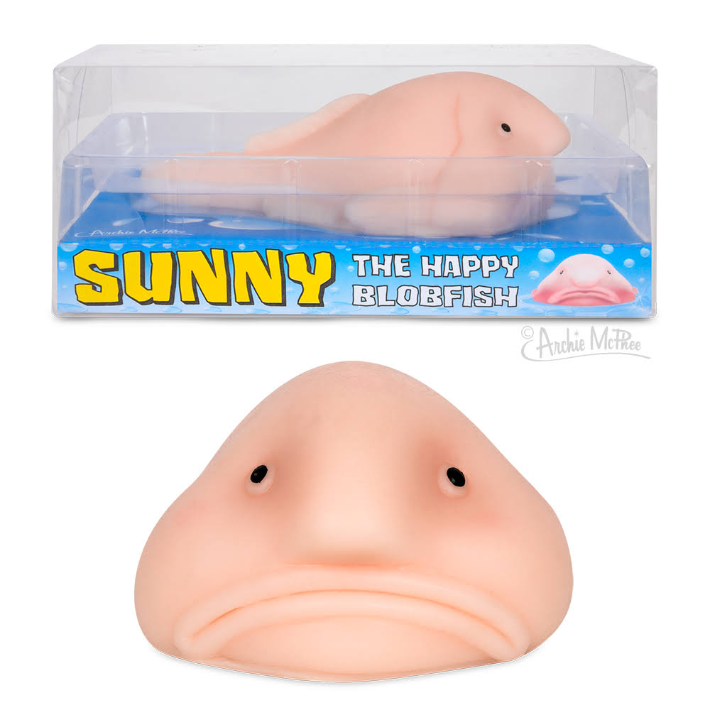 Character Goods - Archie McPhee - Sunny The Happy Blobfish New 12879 Multi-Colored 8"