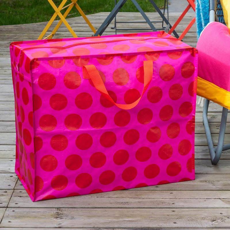 Shopping Bag Nylon PLC Jumbo 28x55x48cm Spotlight Red Pink | Rex London