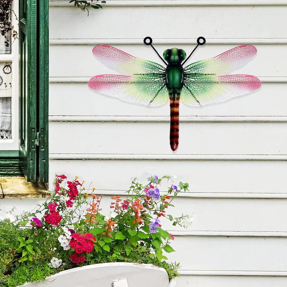 Panam Red Yellow & Green Dragonfly Wall Decor