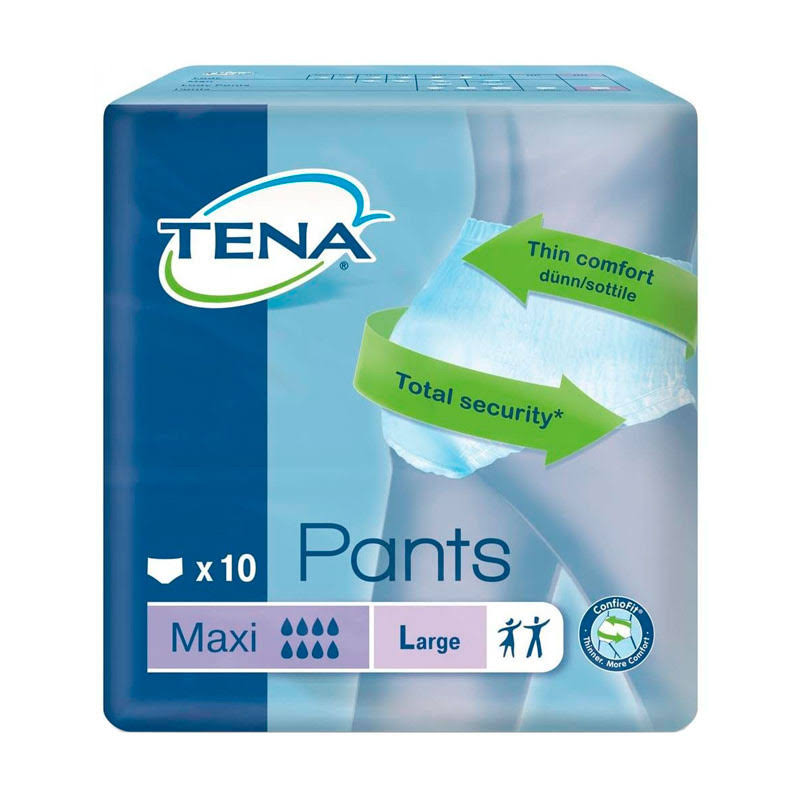Tena Pants - Maxi, Large, 10 Pack
