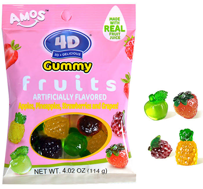 4D Gummy Fruits (1 Bag)
