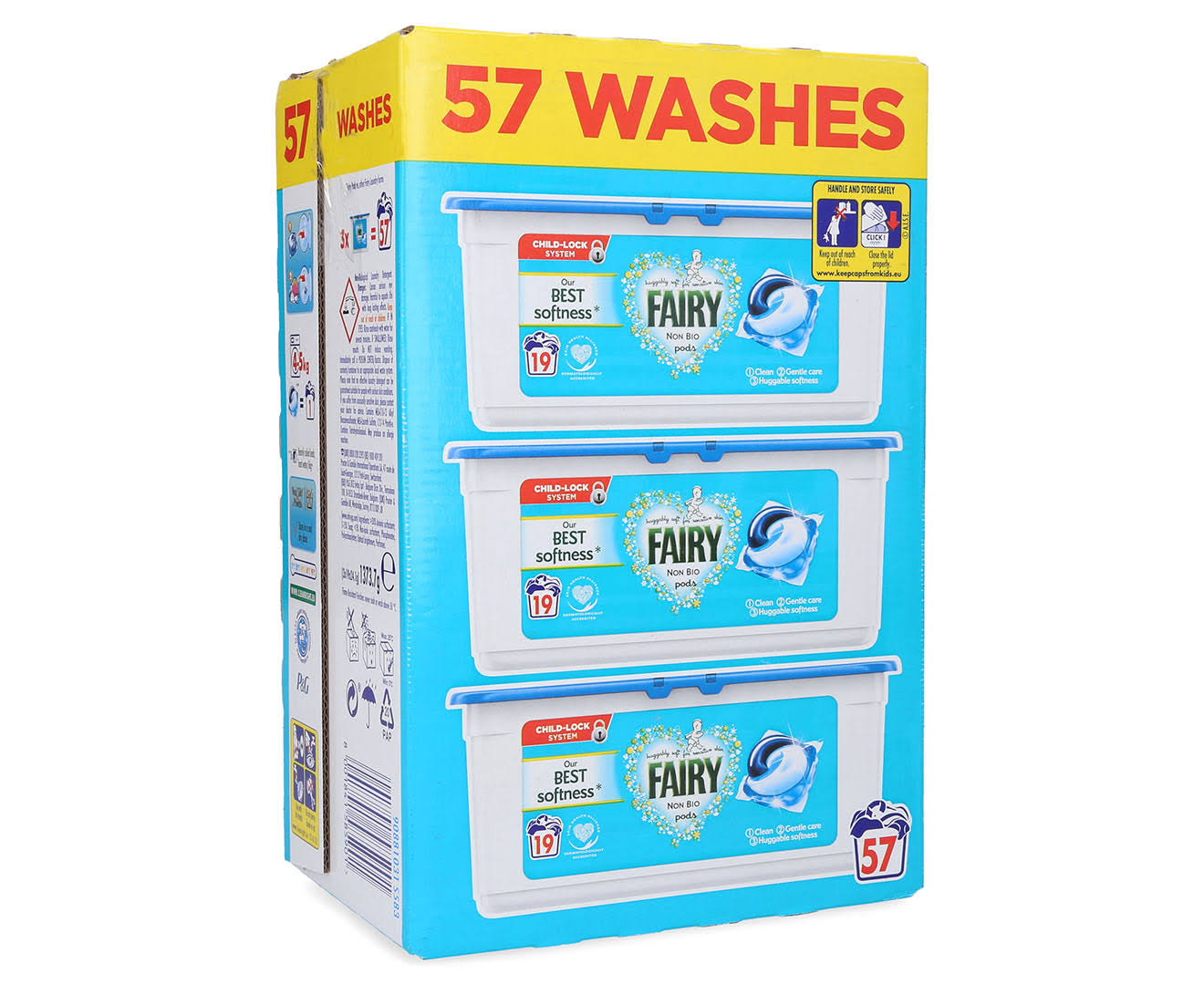 3 x 19pk Fairy Non Biological Washing Laundry Pods - AfterPay & zipPay Available