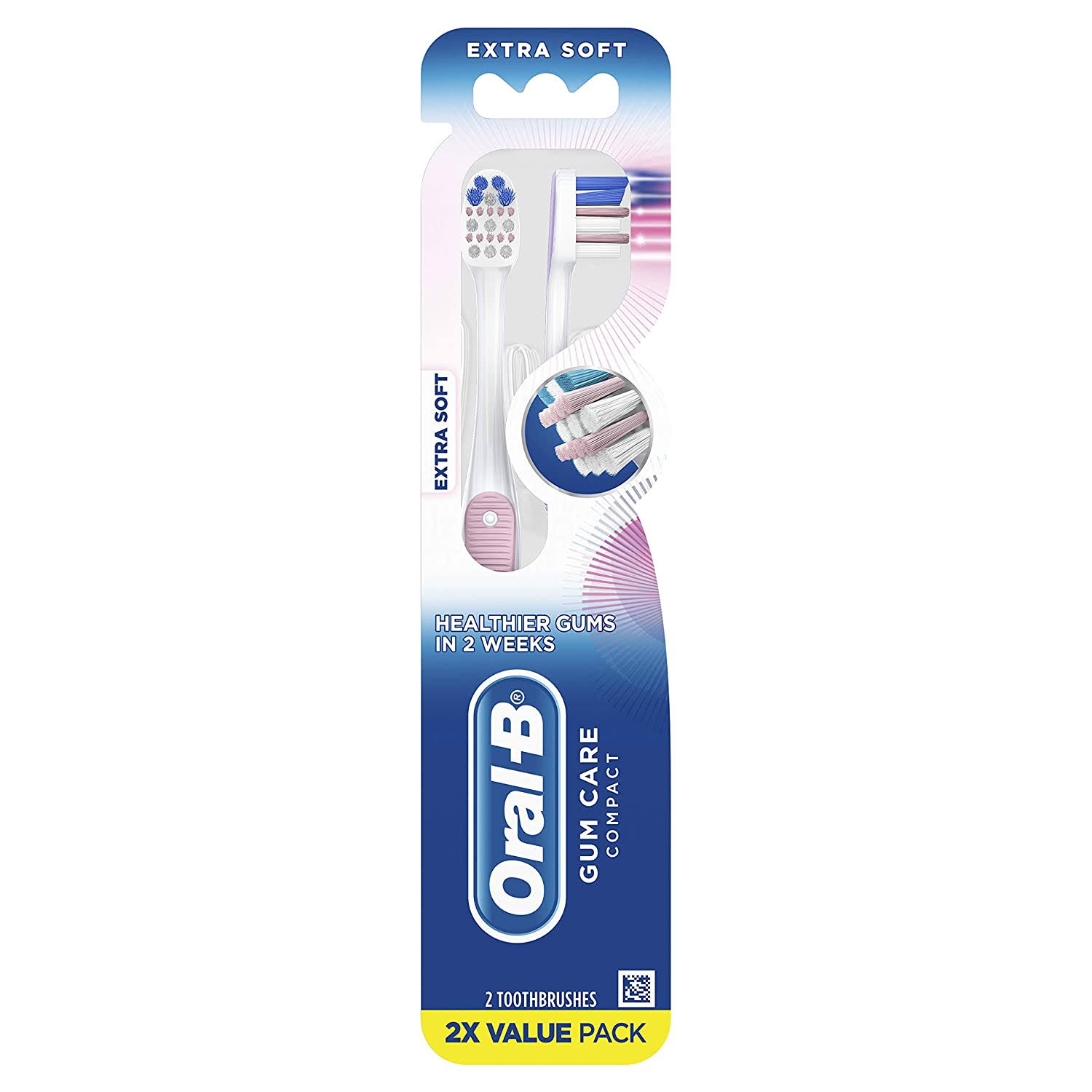 Oral-B Gum Care Compact Toothbrush - Extra Soft, 2pk