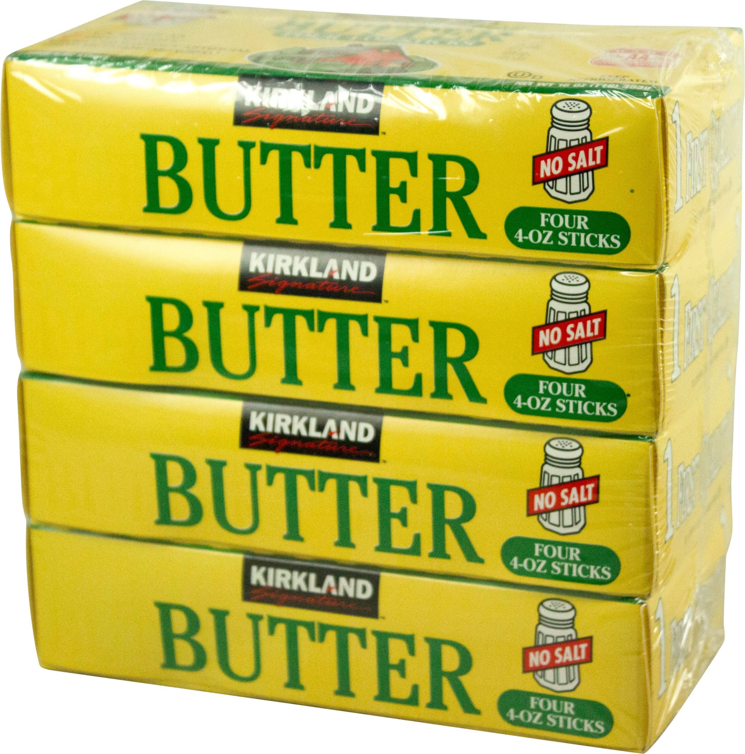 Kirkland Butter, Unsalted - 16 sticks, 4 oz each