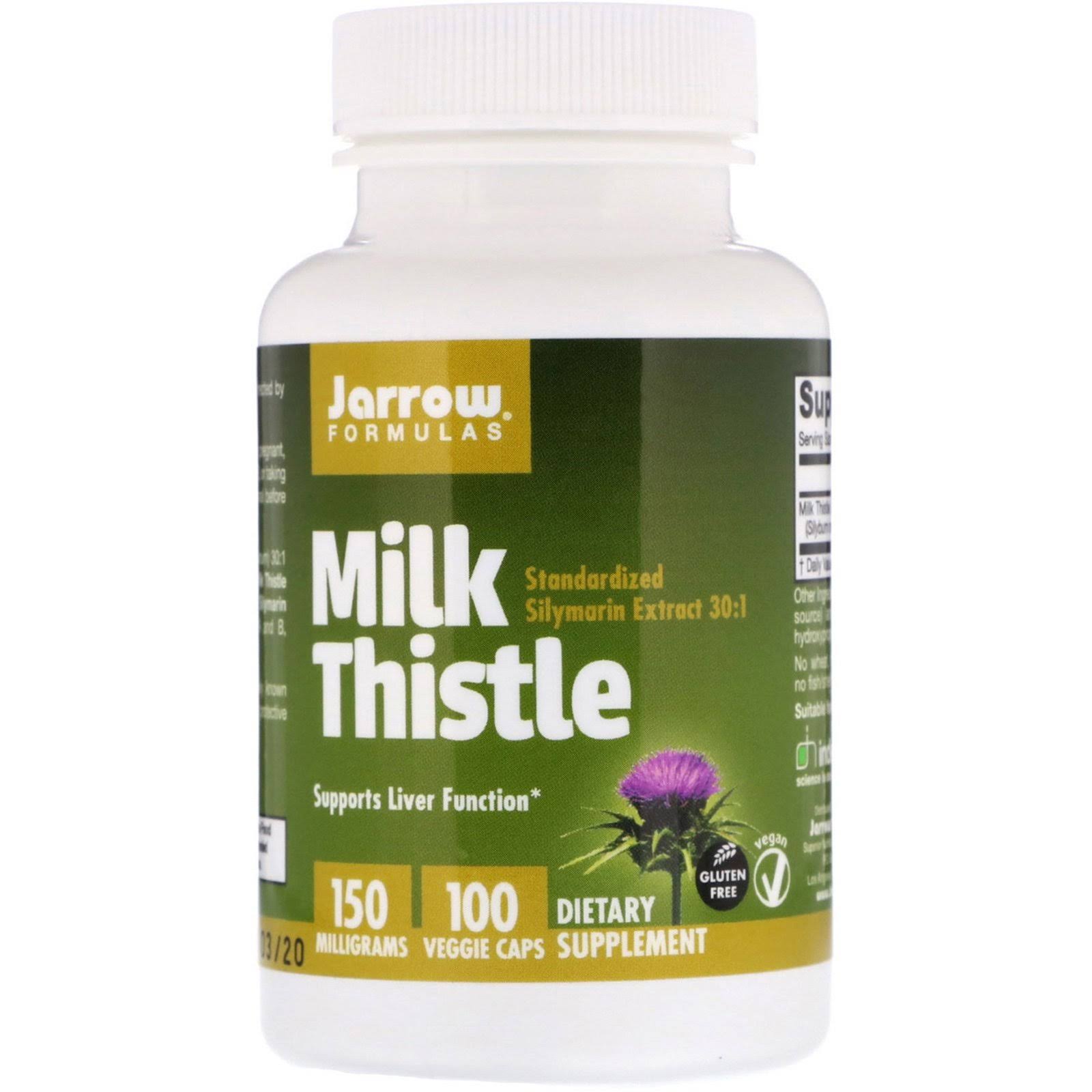 Jarrow Formulas Milk Thistle - 150mg, 100 Veggie Caps