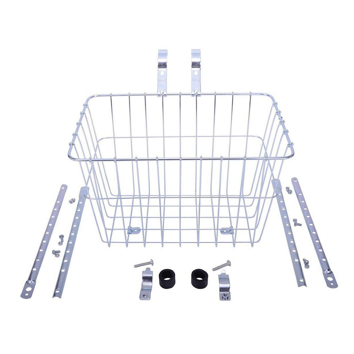 Wald 1352 Front Grocery Basket With Adjustable Legs Silver