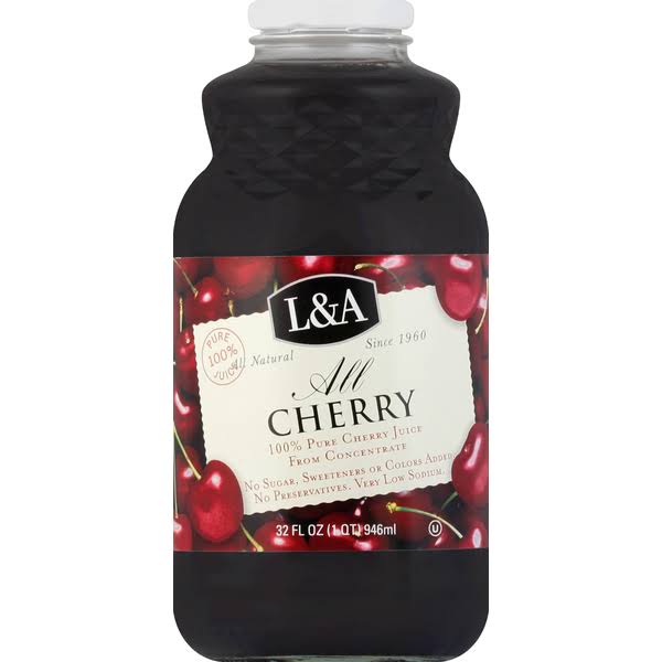 L & A Juice, All Cherry - 32 fl oz