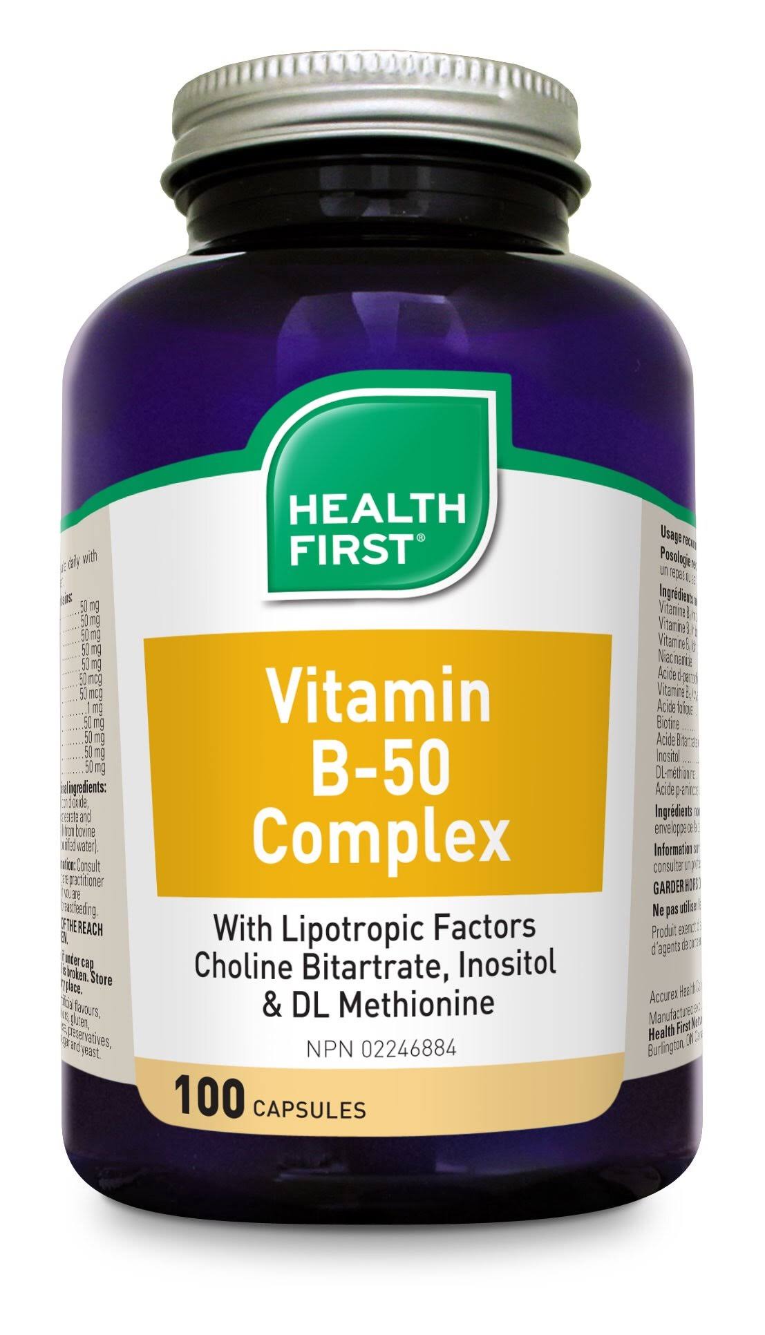 Health First B-50 Vitamin Complex - 100 ct