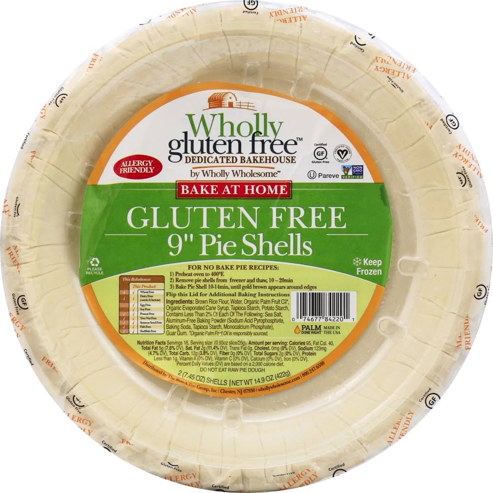 Wholly Wholesome KHFM00760710 9 in. Gluten Free Pie Shell - 14 oz