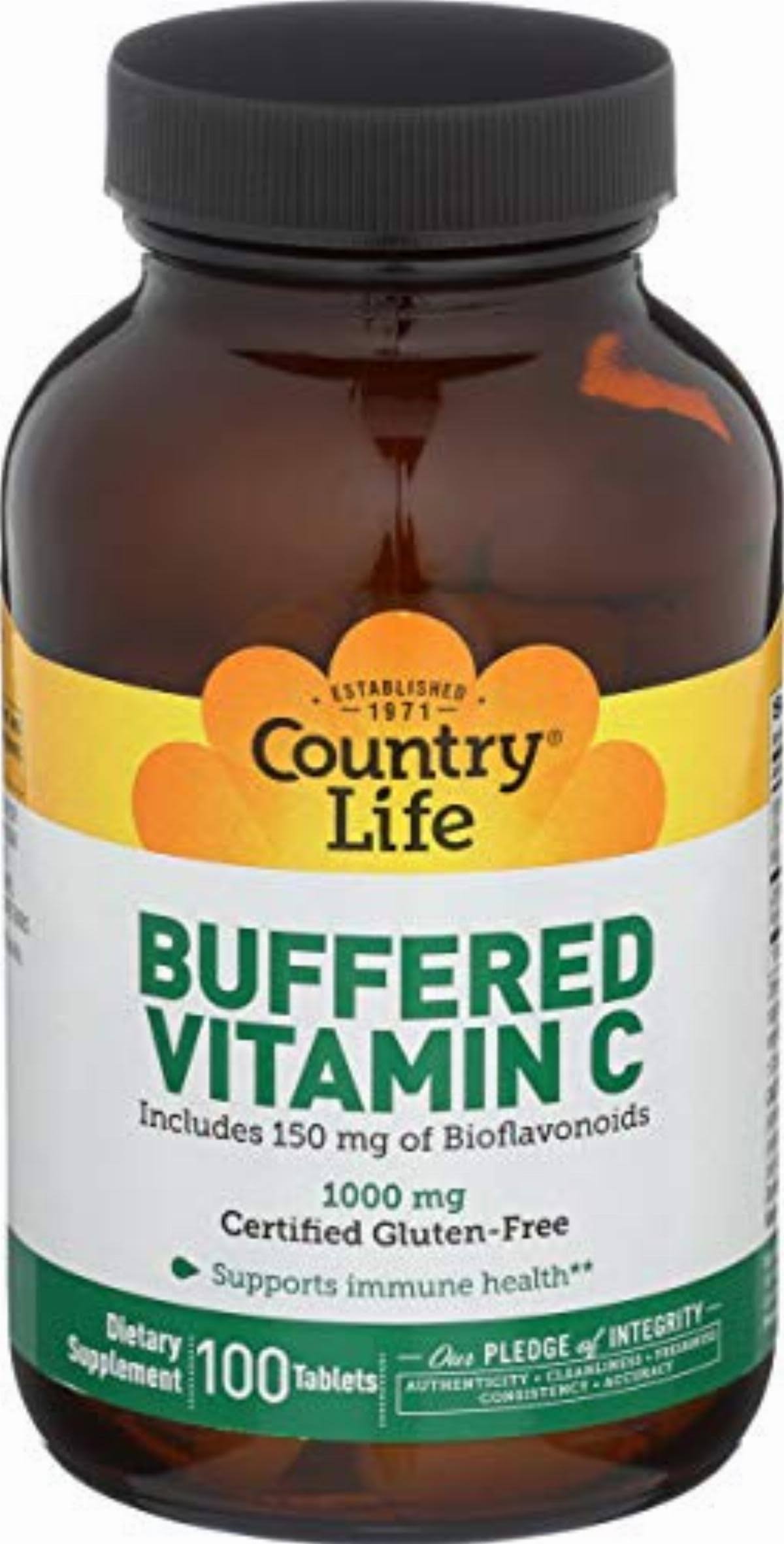 Country Life Buffered Vitamin C - 100 Tablets