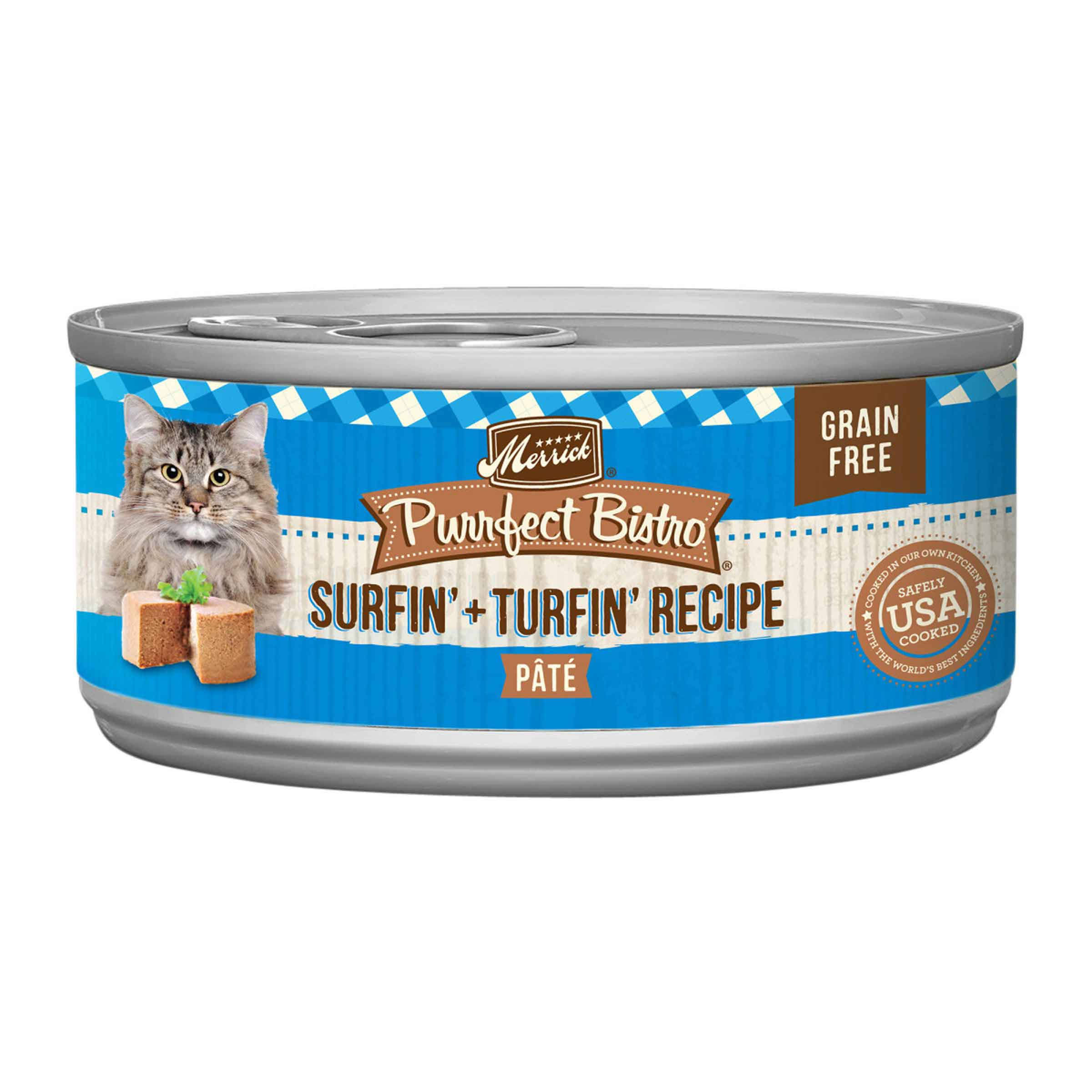 Merrick Purrfect Bistro Grain Free Surf & Turf Pate Canned Cat Food