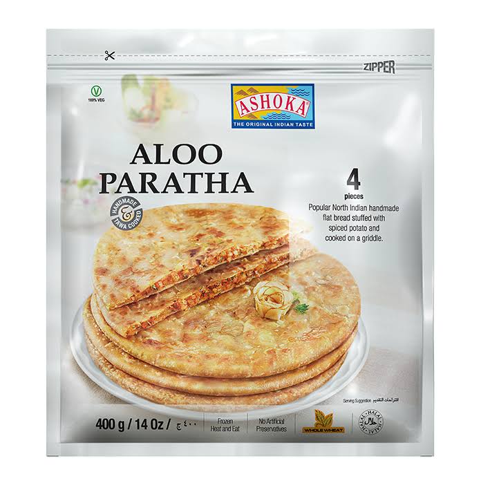 Ashoka Frozen Aloo Paratha Flat Bread - 400g, 4pcs