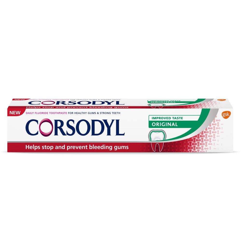 Corsodyl Original Daily Gum Care Fluoride Toothpaste 75ml.