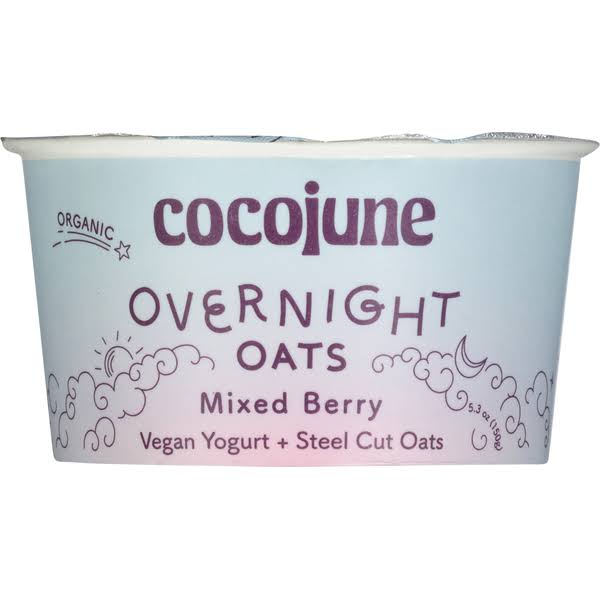 Cocojune Yogurt, Mixed Berry, Overnight Oats - 5.3 oz
