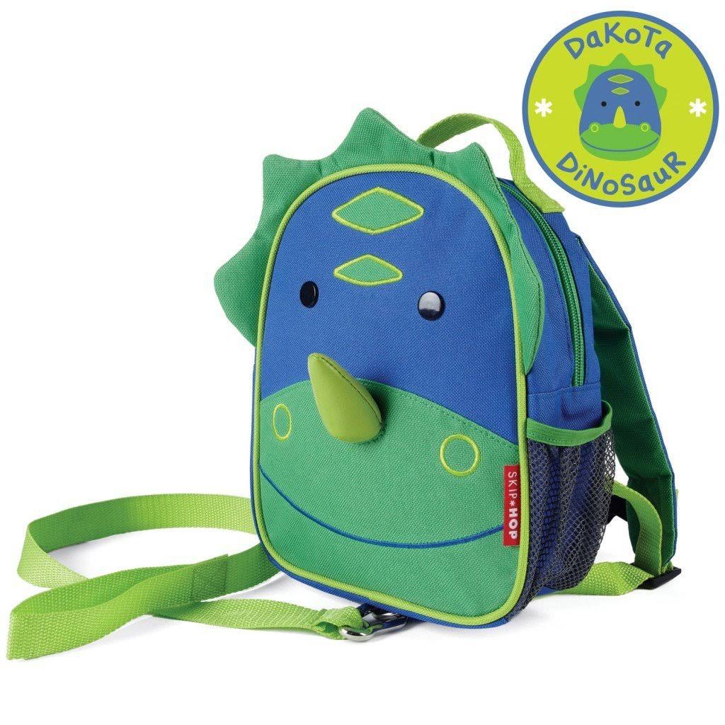 Skip Hop Zoo Little Kid And Toddler Safety Harness Backpack - Dakota Dinosaur