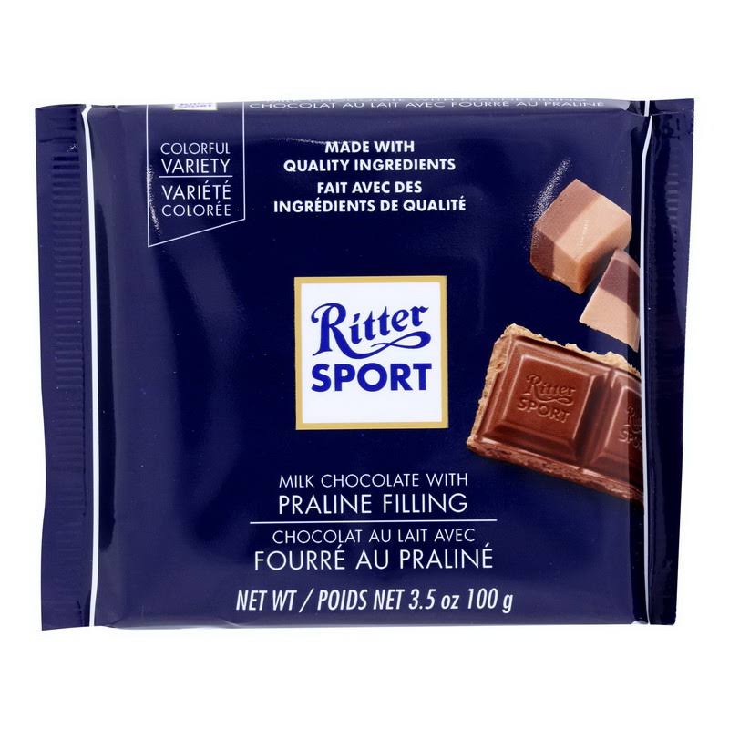 Ritter Sport Milk Chocolate Bar - Praline, 100g
