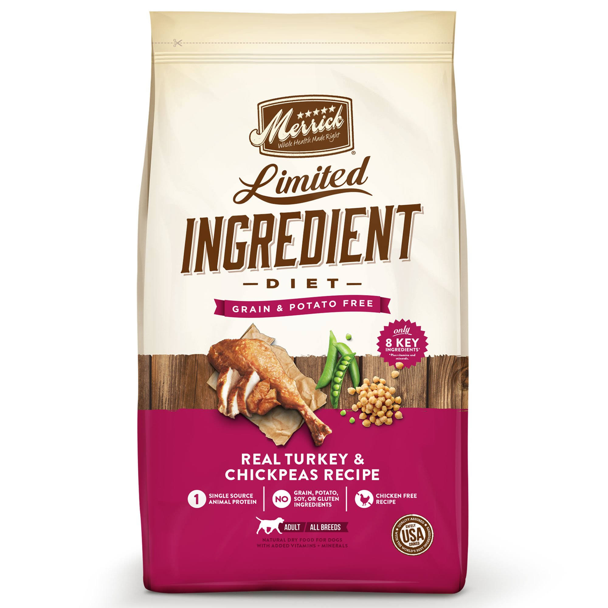 Merrick Limited Ingredient Diet Real Turkey + Sweet Potato Recipe Adult Dry Dog Food - 22 Lb