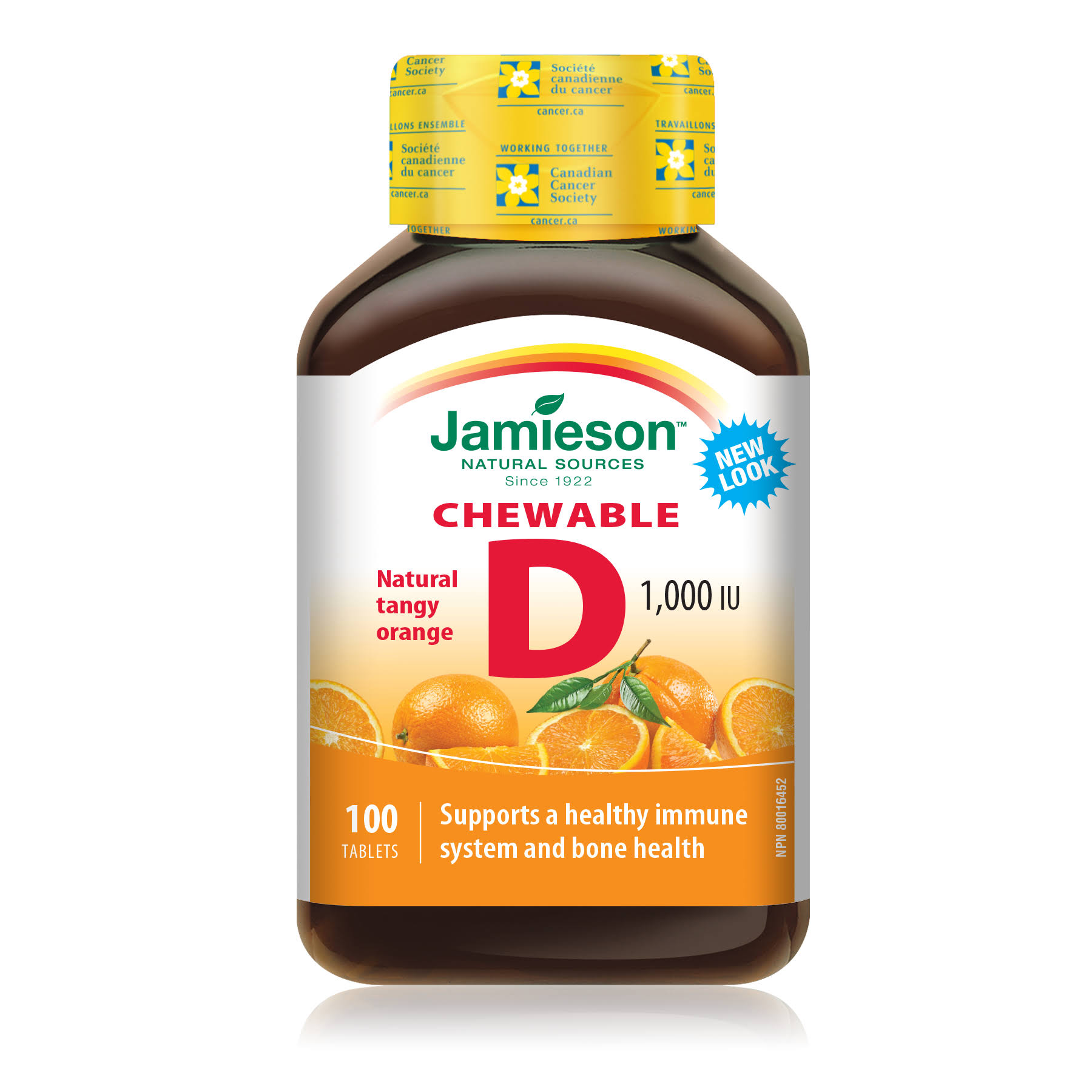 Jamieson Vitamin D Chewable - Tangy Orange, 100ct